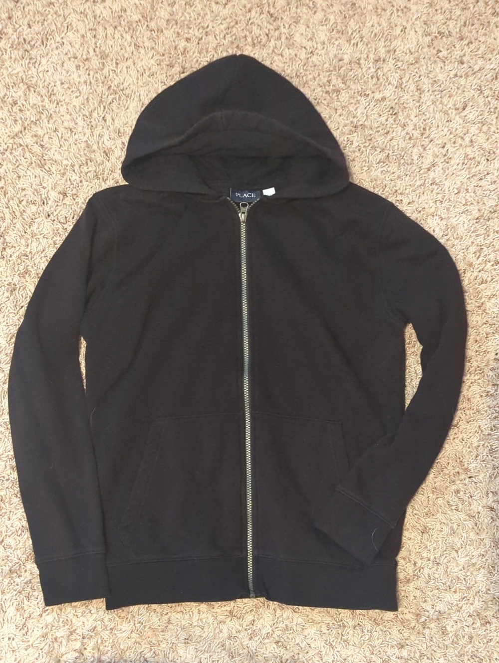 Place Black Full-Zip Hoodie with Hood
